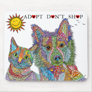 Animal Rescue Adopt Don't Shop Mouse Pad