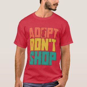 Animal Rescue Adopt Retro Adoption Animal Rescuer T-Shirt