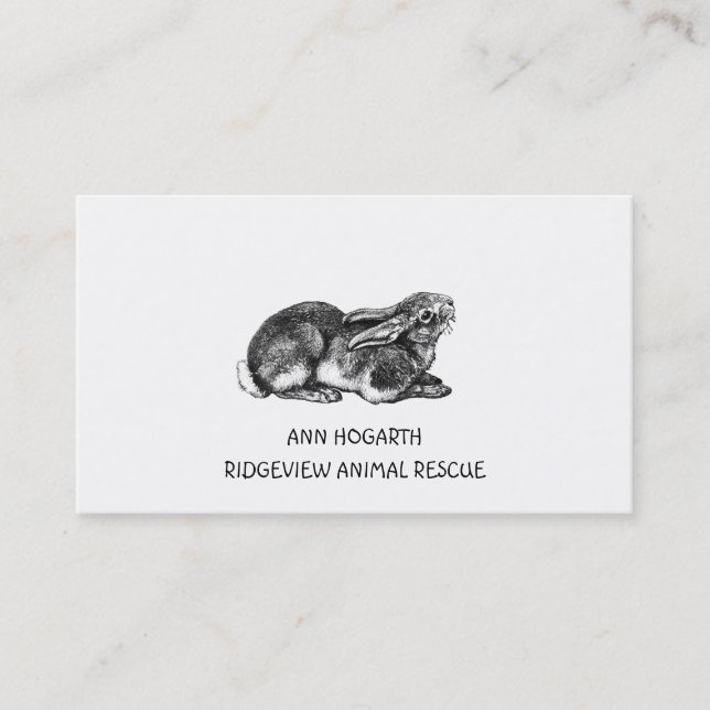 Animal Rescue And Rehabilitation Business Card (Front)