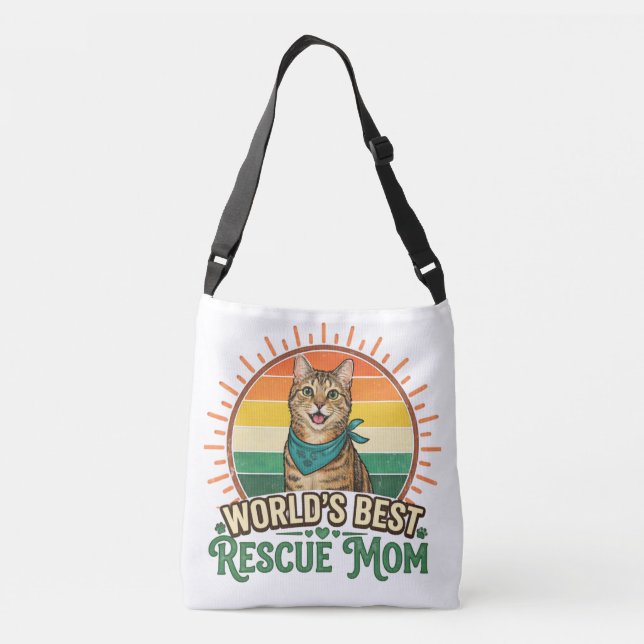 Animal Rescue Cat Mom Crossbody Bag (Back)