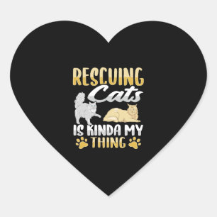 Animal Rescue Cat Rescue Cat Rescuer Heart Sticker