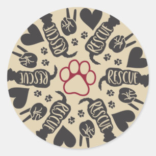 Animal Rescue Classic Round Sticker