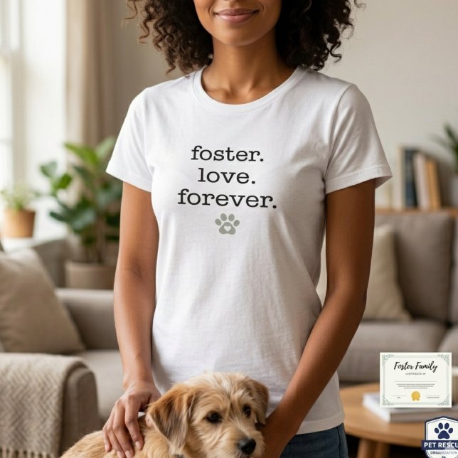 Animal Rescue Foster Mom Heart Paw Advocate T-Shirt (Animal rescue foster mom advocate tshirt)