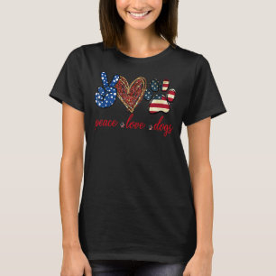 Animal Rescue Men Women Kids Peace Love Adopt Dog T-Shirt