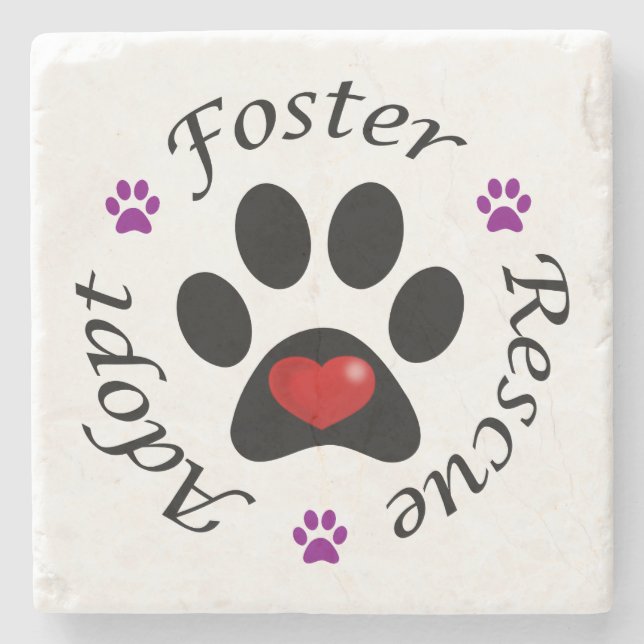 Animal Rescue Stone Coaster (Front)