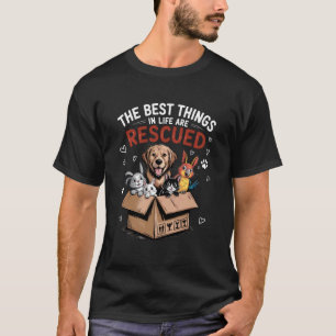 Animal Rescue Volunteer Dog Cat Pet Bird Rescuer C T-Shirt