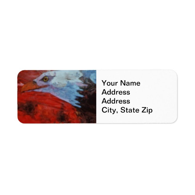 Animal Return Address Label Cardinal "red bird" (Front)