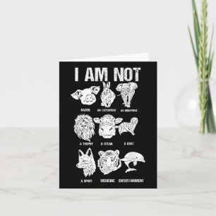 Animal Rights Animal Protection Go Vegan  Card