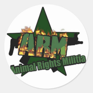 Animal Rights Militia Classic Round Sticker