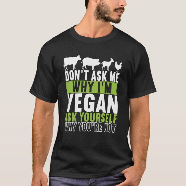 Animal Rights Vegan Vegetarian  6 T-Shirt (Front)
