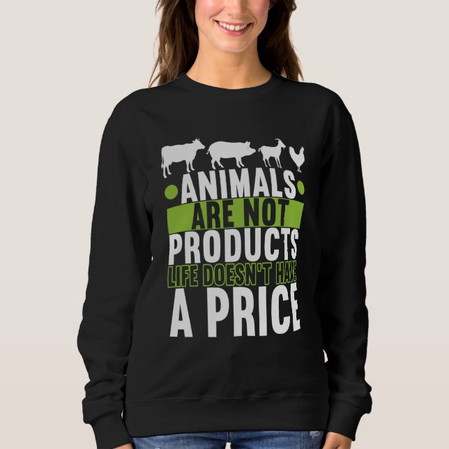 Animal Rights Vegan Vegetarian Sweatshirt (Front)