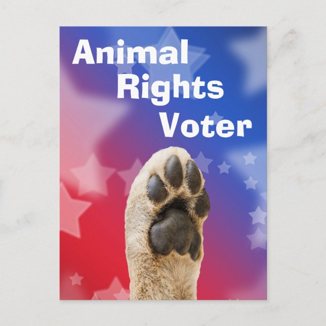 Animal Rights Voter Postcard (Front)
