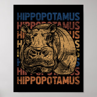 Animal Rights Zookeeper Africa Gift Idea Hippo  Poster