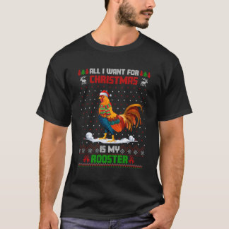 Animal Rooster Santa Ugly T-Shirt