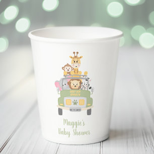 Animal Safari Baby Shower Paper Cups