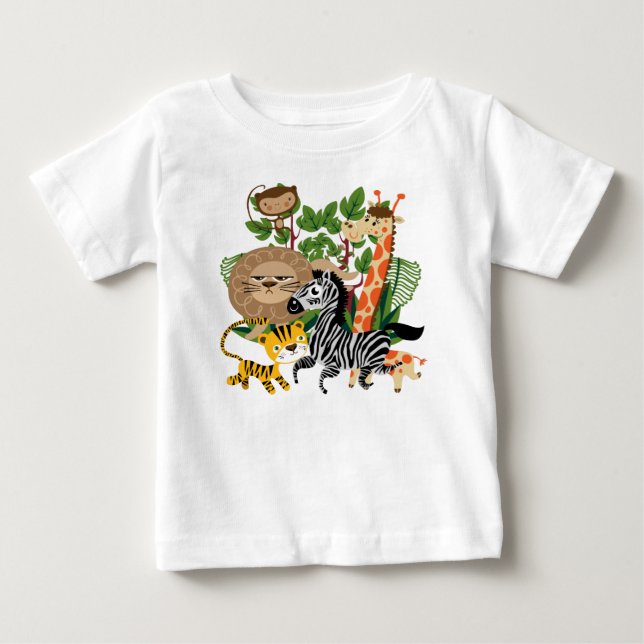 Animal Safari Baby T-Shirt (Front)