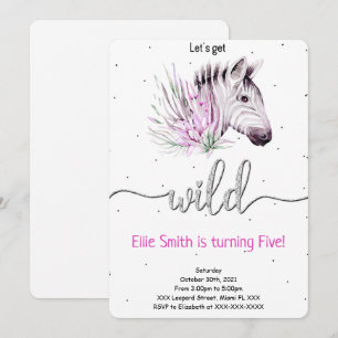 Animal Safari Birthday Invitation