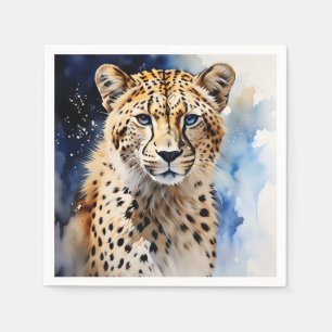 Animal Safari Cheetah Watercolor Napkin
