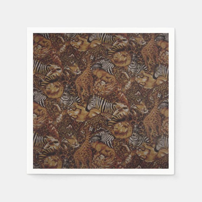 ANIMAL SAFARI JUNGLE NAPKIN (Front)