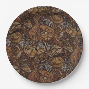 ANIMAL SAFARI JUNGLE PAPER PLATE