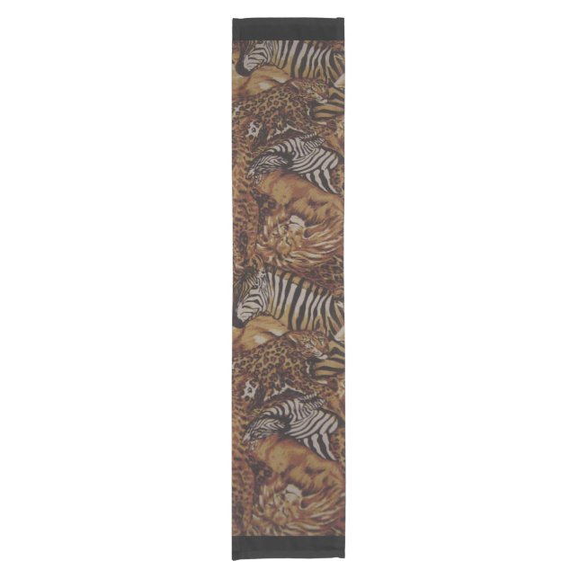 ANIMAL SAFARI JUNGLE SHORT TABLE RUNNER (Front)