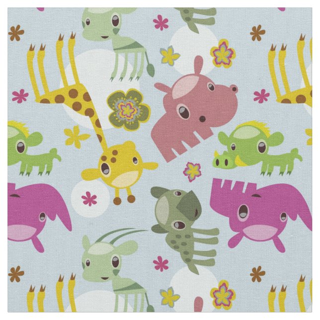 animal safari pattern fabric (Close Up)