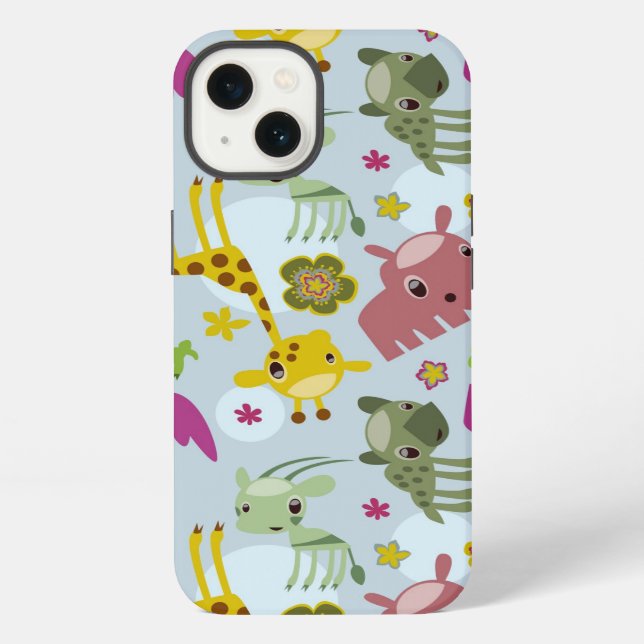 animal safari pattern iPhone case (Back)