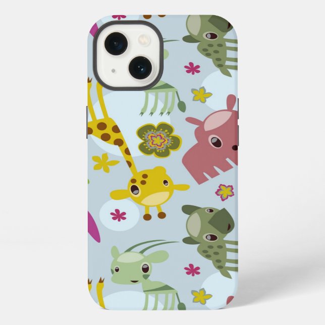 animal safari pattern iPhone case (Back)