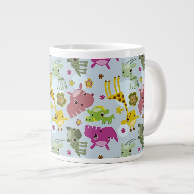animal safari pattern large coffee mug (Front Right)
