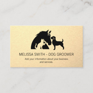 Animal Service Horse Dog Cat Logo Appointment Card