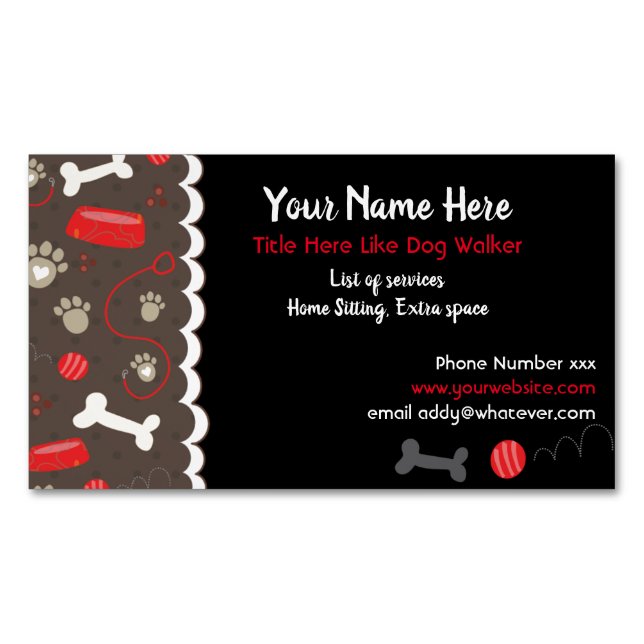 Animal Services Dog Tpys Business Card (Front)