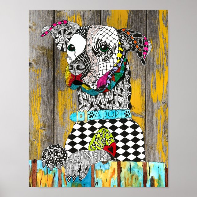 Animal Shelter Dog Adoption Poster  (Front)