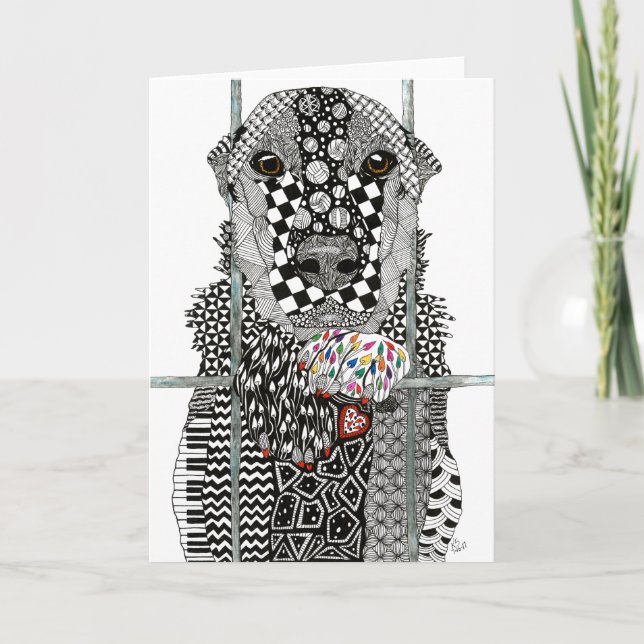 Animal Shelter Dog Greeting Card (Front)