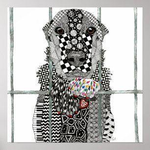 Animal Shelter Dog Poster 24"x 24"