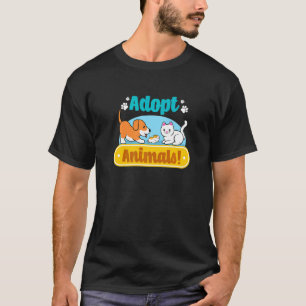 Animal Shelter Saving Cats Dogs Cute Animal Rescue T-Shirt