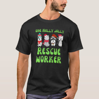 Animal shelter worker pet Christmas dog cat shelte T-Shirt