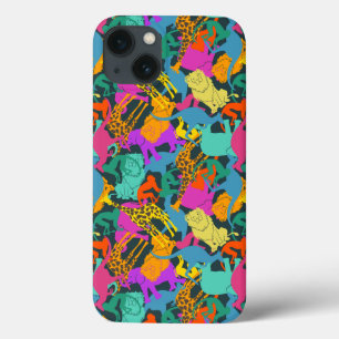 Animal Silhouettes Pattern iPhone 13 Case