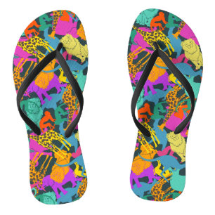 Animal Silhouettes Pattern Jandals