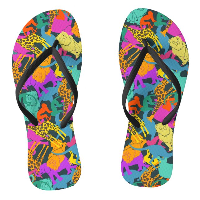 Animal Silhouettes Pattern Jandals (Footbed)