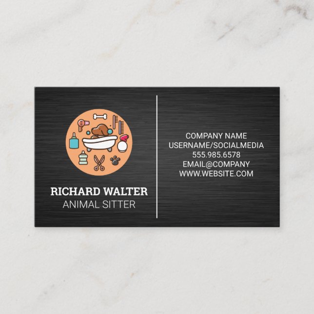 Animal Sitter | Care Taker Business Card (Front)