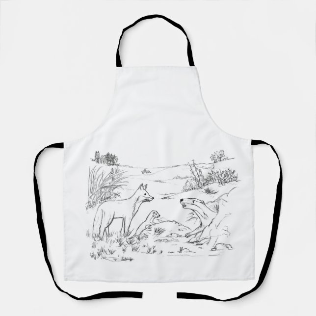 Animal sketch apron (Front)