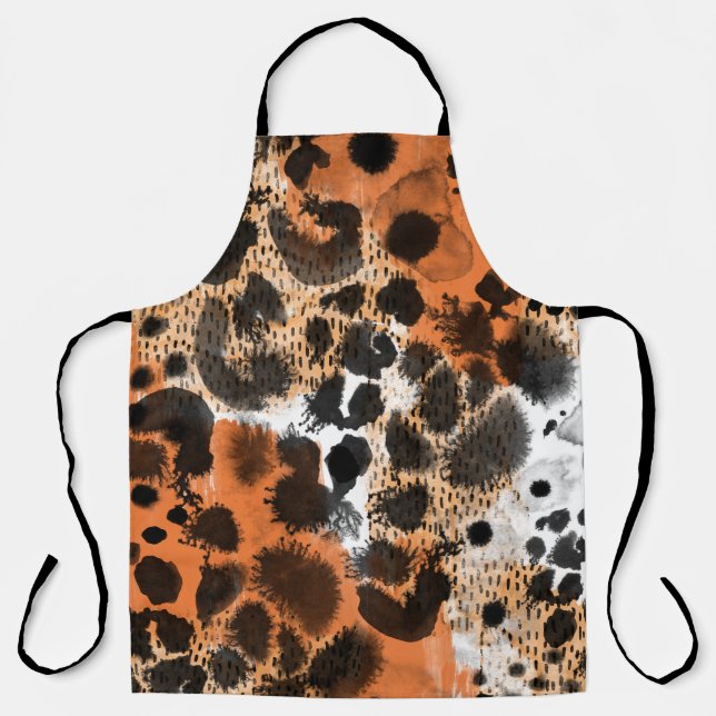 Animal skin: creative leopard pattern. apron (Front)