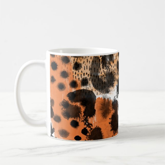 Animal skin: creative leopard pattern. coffee mug (Left)