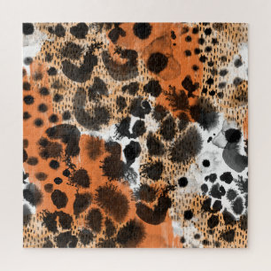 Animal skin: creative leopard pattern. jigsaw puzzle