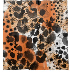 Animal skin: creative leopard pattern. shower curtain