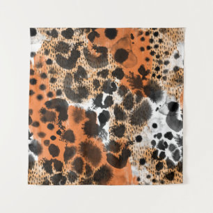 Animal skin: creative leopard pattern. tapestry