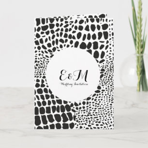 Animal Skin in Black and White Invitation