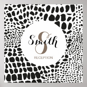 Animal Skin in Black and White Poster