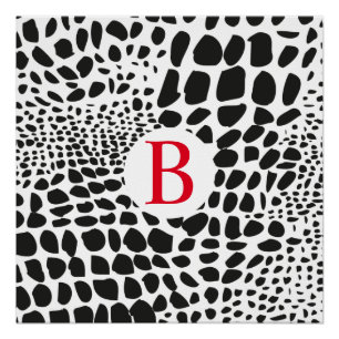 Animal Skin in Black & White Poster