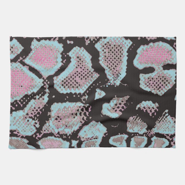 Animal skin pattern, vintage design. tea towel (Horizontal)